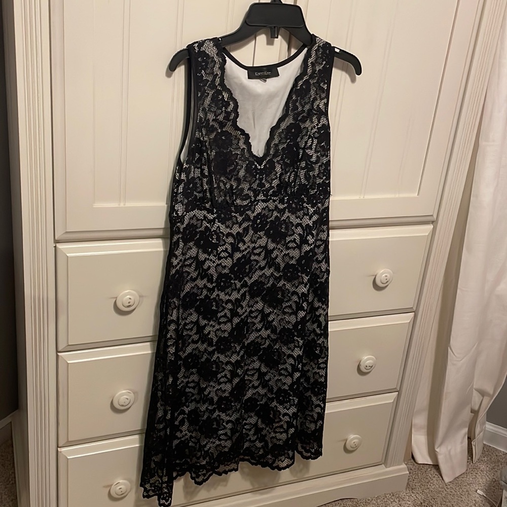 Karen Kane Black Lace Midi Dress